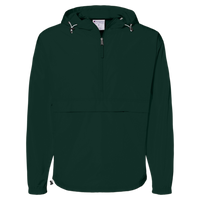 Champion Unisex Packable Anorak Jacket, Dark Green, Front view