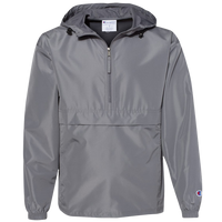 Champion Unisex Packable Anorak Jacket, Graphite, Front view