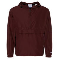Champion Unisex Packable Anorak Jacket, Maroon, Front view