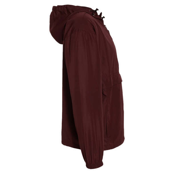 Champion Unisex Packable Anorak Jacket, Maroon, Right Sleeve view