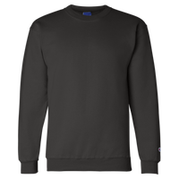 Champion Unisex Powerblend® Crewneck Sweatshirt, Black, Front view