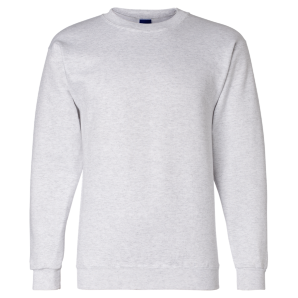 Champion Unisex Powerblend® Crewneck Sweatshirt, Silver Grey, Front view
