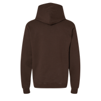 Champion Unisex Powerblend® Hooded Sweatshirt, Chocolate Brown, Back view