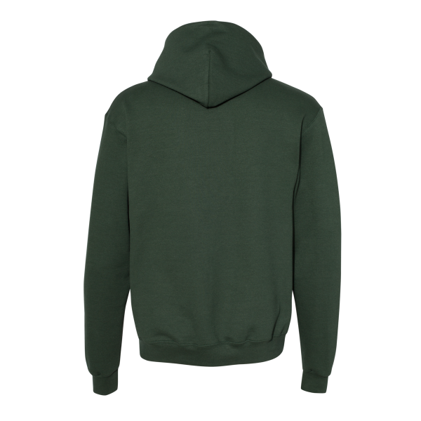 Champion Unisex Powerblend® Hooded Sweatshirt, Dark Green, Back view