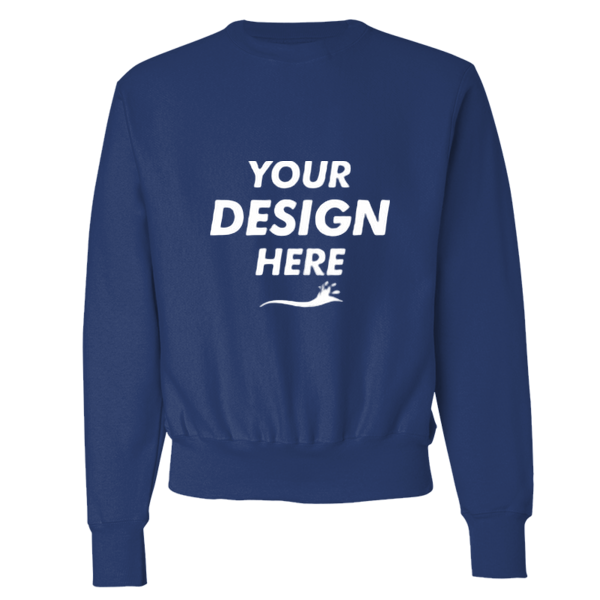 Champion Unisex Reverse Weave® Crewneck Sweatshirt, Athletic Royal, Front view, Mockup