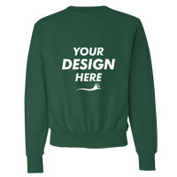 Champion Unisex Reverse Weave® Crewneck Sweatshirt, Dark Green, Front view, Mockup