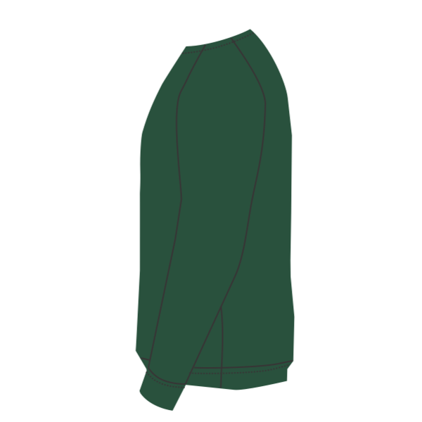 Champion Unisex Reverse Weave® Crewneck Sweatshirt, Dark Green, Left Side view