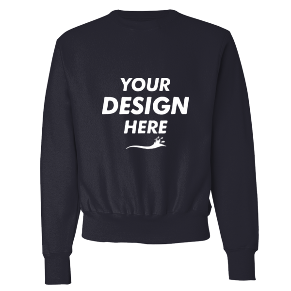 Champion Unisex Reverse Weave® Crewneck Sweatshirt, Navy, Front view, Mockup