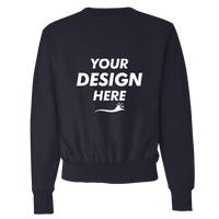 Champion Unisex Reverse Weave® Crewneck Sweatshirt, Navy, Front view, Mockup