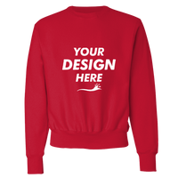 Champion Unisex Reverse Weave® Crewneck Sweatshirt, Scarlet, Front view, Mockup