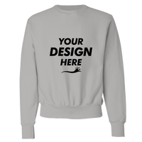 Champion Unisex Reverse Weave® Crewneck Sweatshirt, Silver Grey, Front view, Mockup