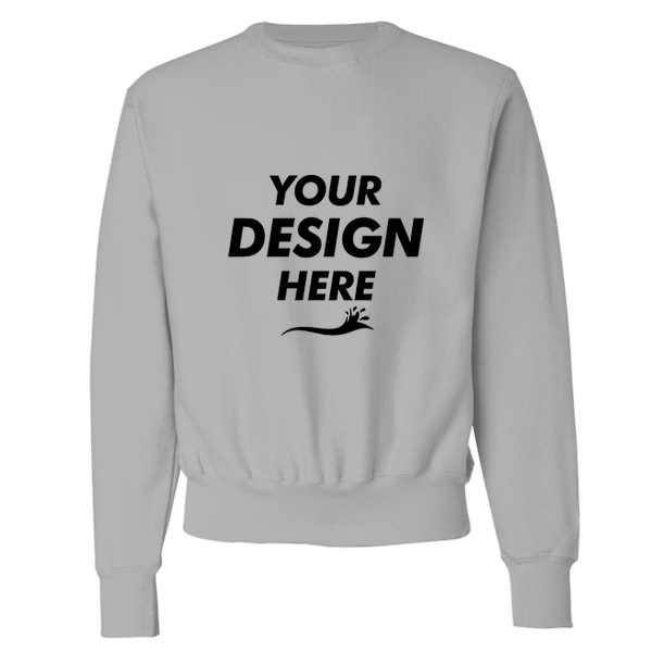 Champion Unisex Reverse Weave® Crewneck Sweatshirt, Silver Grey, Front view, Mockup
