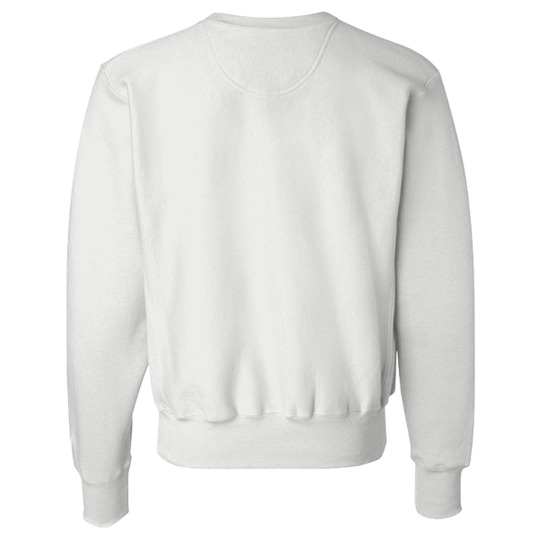 Champion Unisex Reverse Weave® Crewneck Sweatshirt, White, Back view