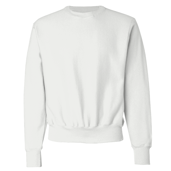 Champion Unisex Reverse Weave® Crewneck Sweatshirt, White, Front view