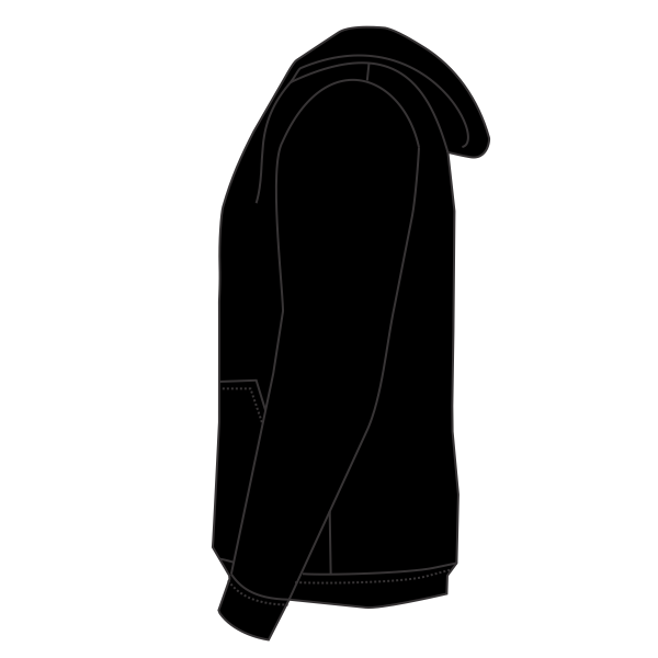 Champion Unisex Reverse Weave® Hooded Sweatshirt, Black, Left Sleeve view