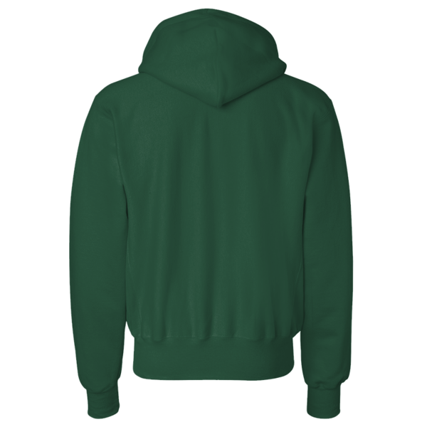 Champion Unisex Reverse Weave® Hooded Sweatshirt, Dark Green, Back view