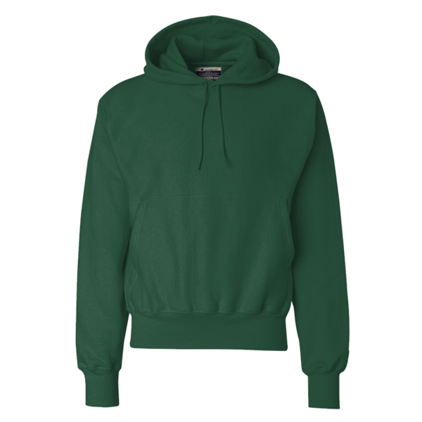 Champion Unisex Reverse Weave® Hooded Sweatshirt, Dark Green, Front view