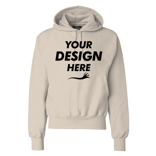 Champion Unisex Reverse Weave® Hooded Sweatshirt, Sand, Front view, Mockup