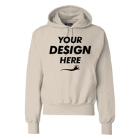 Champion Unisex Reverse Weave® Hooded Sweatshirt, Sand, Front view, Mockup