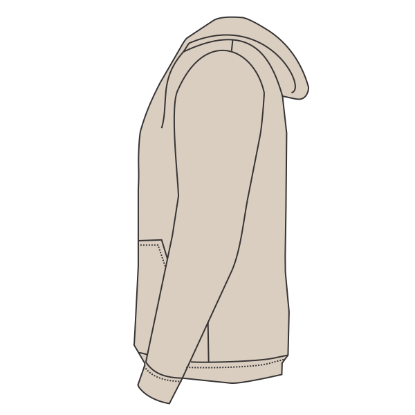Champion Unisex Reverse Weave® Hooded Sweatshirt, Sand, Left Sleeve view