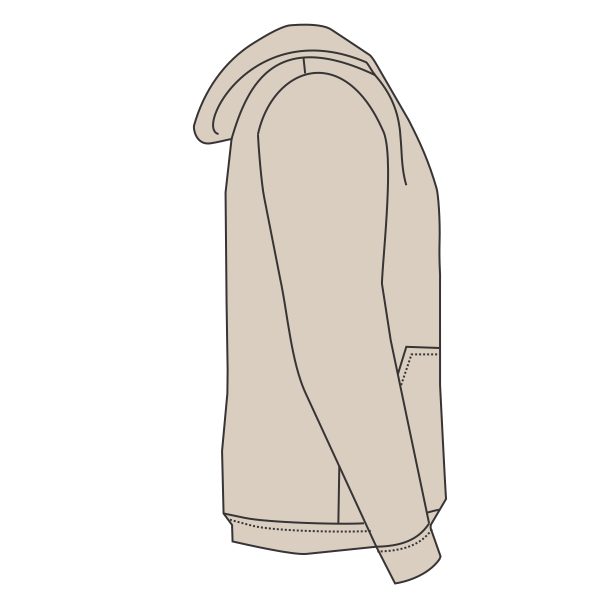 Champion Unisex Reverse Weave® Hooded Sweatshirt, Sand, Right Sleeve view