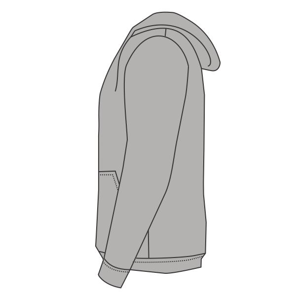Champion Unisex Reverse Weave® Hooded Sweatshirt, Silver Grey, Left Sleeve view