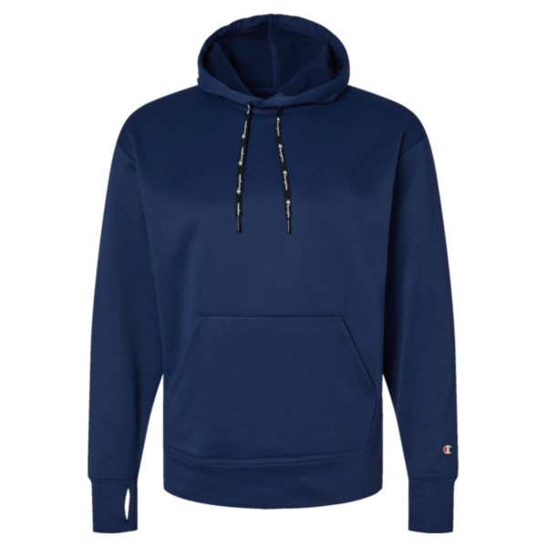 Champion Unisex Sport Hooded Sweatshirt, Athletic Navy, Front view
