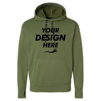 Champion Unisex Sport Hooded Sweatshirt, Fresh Olive, Front view, Mockup