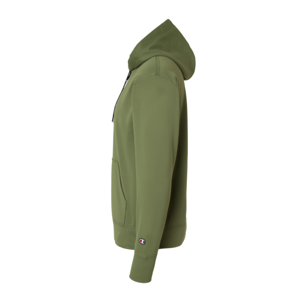 Champion Unisex Sport Hooded Sweatshirt, Fresh Olive, Left Sleeve view