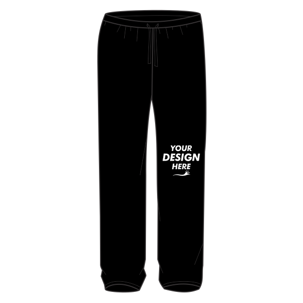 Champion Unisex Sport Joggers, Black, Front view, Mockup