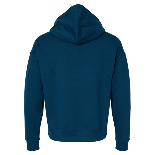 Champion Women's Powerblend® Hooded Sweatshirt, Late Night Blue, Back view