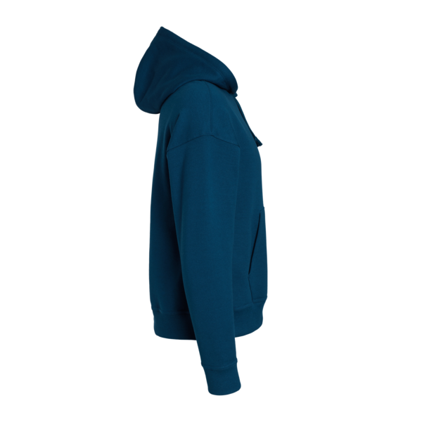 Champion Women's Powerblend® Hooded Sweatshirt, Late Night Blue, Right Sleeve view