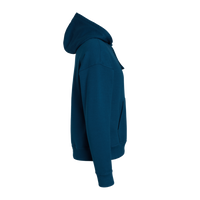 Champion Women's Powerblend® Hooded Sweatshirt, Late Night Blue, Right Sleeve view