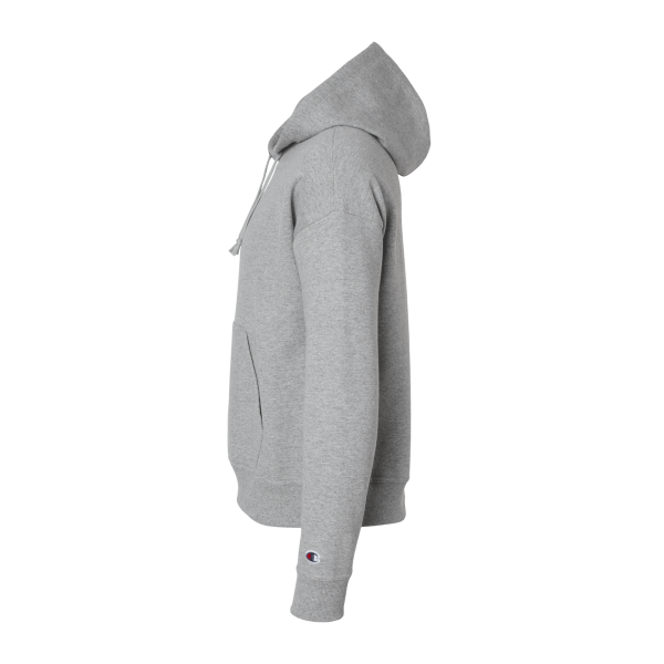 Champion Women's Powerblend® Hooded Sweatshirt, Light Steel, Left Sleeve view