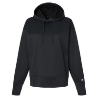 Champion Women's Sport Hooded Sweatshirt, Black, Front view