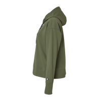 Champion Women's Sport Hooded Sweatshirt, Fresh Olive, Left Sleeve view
