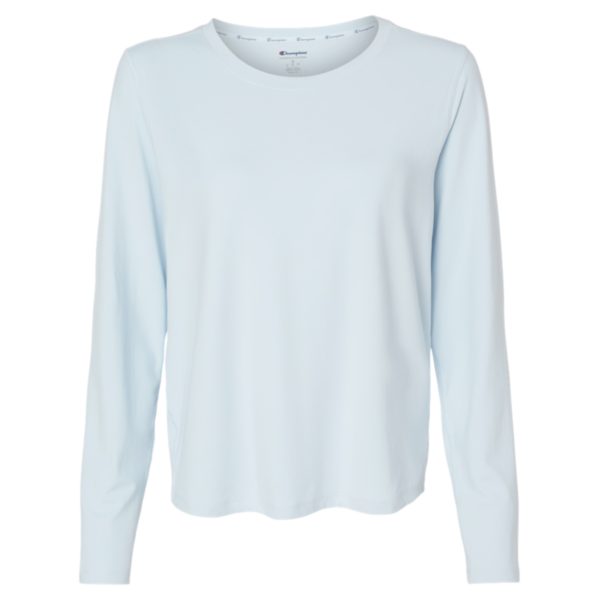 Champion Women's Sport Soft Touch Long Sleeve T-Shirt, Collage Blue, Front view