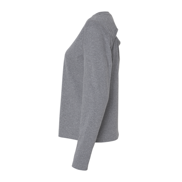 Champion Women's Sport Soft Touch Long Sleeve T-Shirt, Ebony Heather, Left Sleeve view
