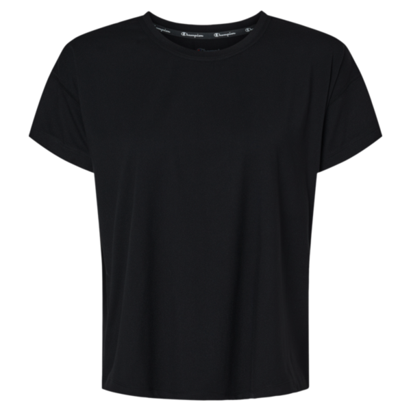 Champion Women's Sport Soft Touch T-Shirt, Black, Front view