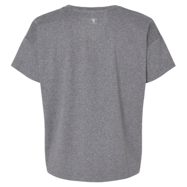Champion Women's Sport Soft Touch T-Shirt, Ebony Heather, Back view