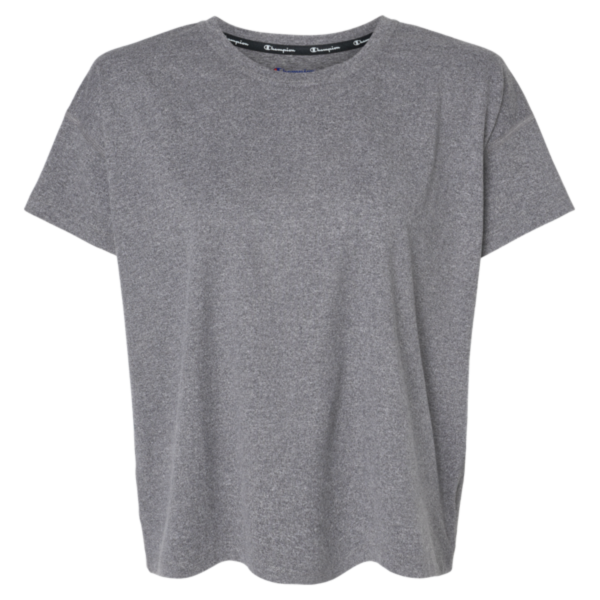 Champion Women's Sport Soft Touch T-Shirt, Ebony Heather, Front view