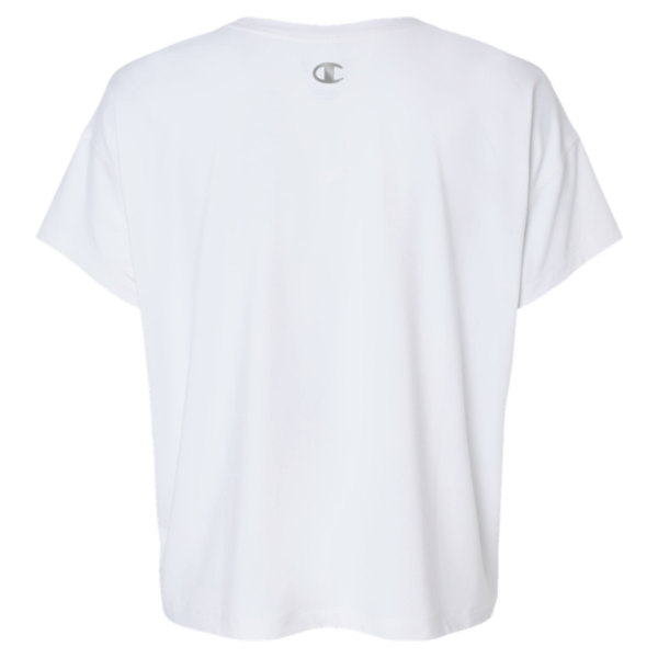Champion Women's Sport Soft Touch T-Shirt, White, Back view