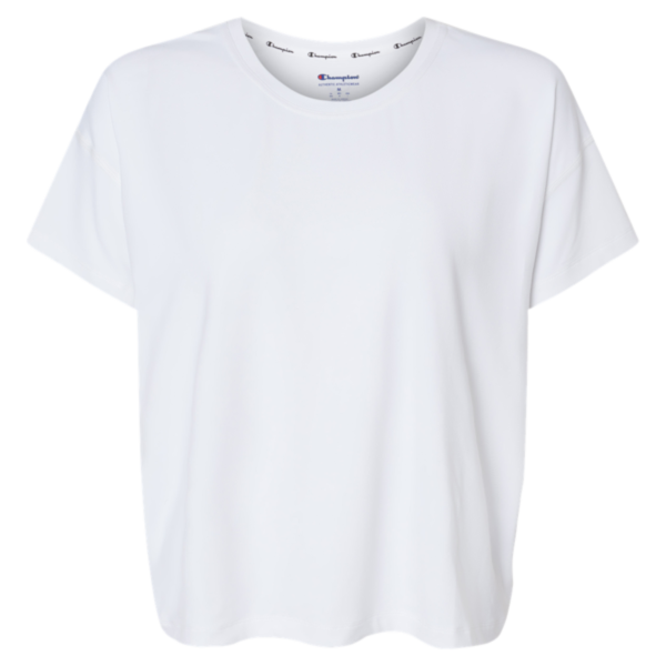 Champion Women's Sport Soft Touch T-Shirt, White, Front view