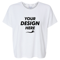 Champion Women's Sport Soft Touch T-Shirt, White, Front view, Mockup