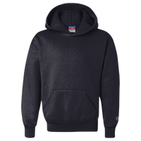 Champion Youth Powerblend® Hooded Sweatshirt, Navy, Front view