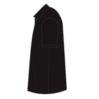 Chef Designs Poplin Cook Shirt with Gripper Closures, Black, Left Sleeve (Short) view