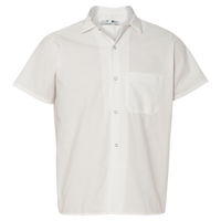 Chef Designs Poplin Cook Shirt with Gripper Closures, White, Front view
