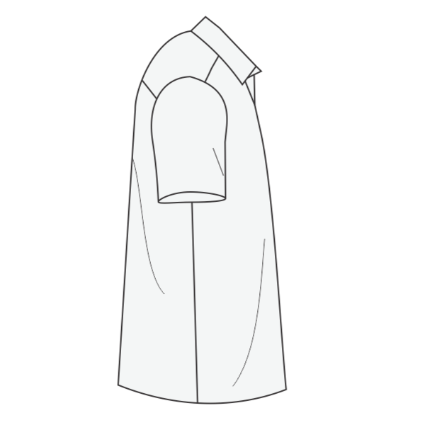 Chef Designs Poplin Cook Shirt with Gripper Closures, White, Right Sleeve (Short) view