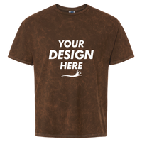 Colortone Unisex Mineral Wash T-Shirt, Mineral Brown, Front view, Mockup