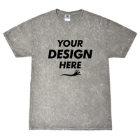 Colortone Unisex Mineral Wash T-Shirt, Mineral Grey, Front view, Mockup